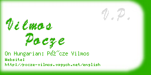 vilmos pocze business card